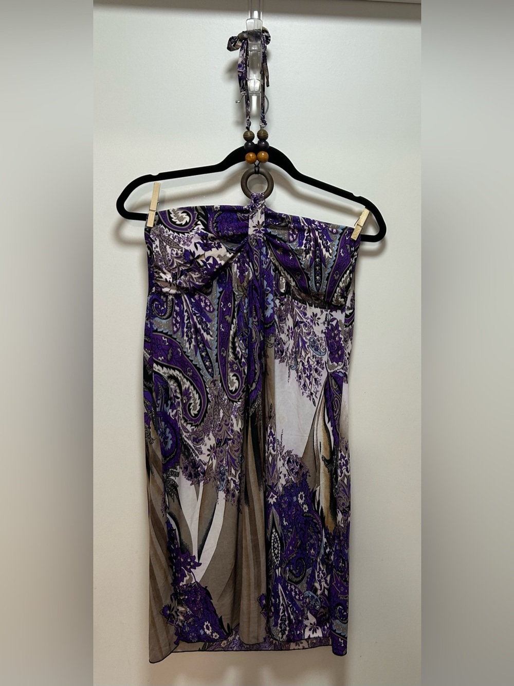 Purple Paisley halter dress